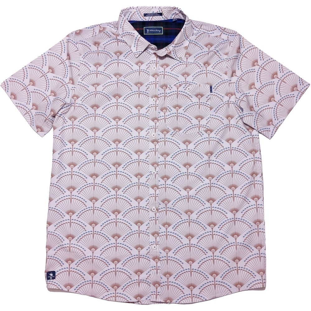 William Murray Golf Shirt White Excellent Tee Club Print Mens Large